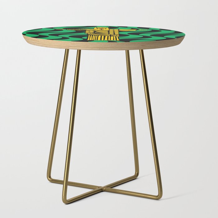 Cristo Redentor - Indio - conceptual - modern - green and yellow Side Table