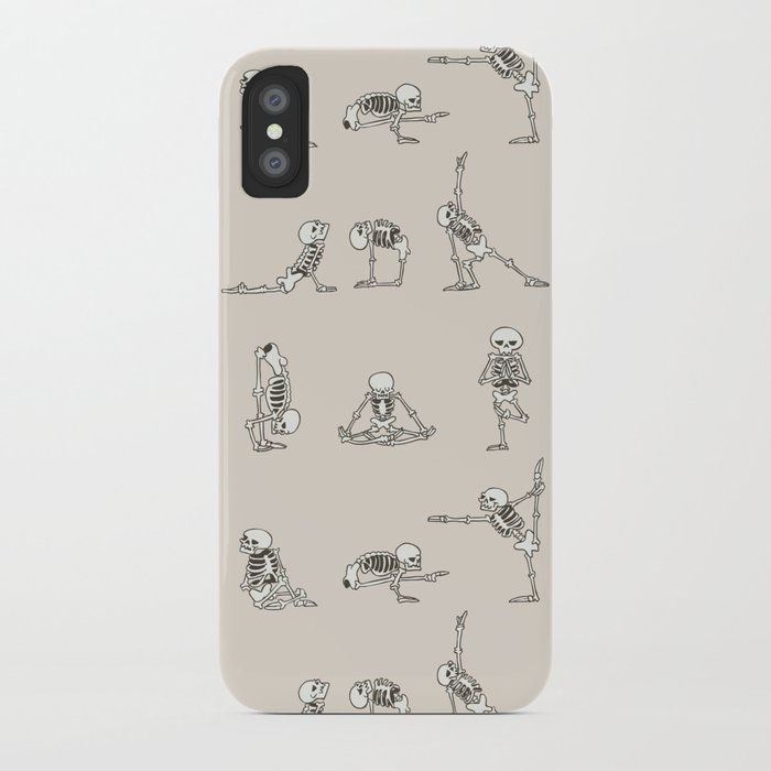 skeleton yoga iphone case