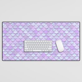 Baby Mermaid Scales Lavender Purple Desk Mat