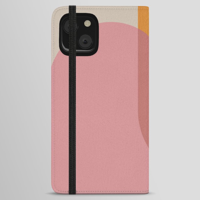 Earthy Orange + Pink Mid-Century Arches iPhone Wallet Case