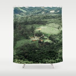 Brazil Photography - Overview Of A Rural Area In Brazil Shower Curtain