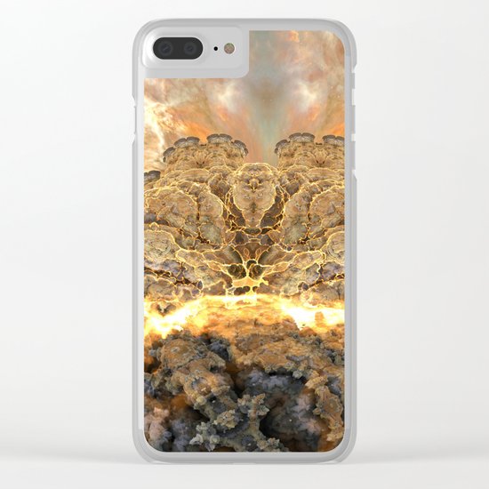 Coral Above the Sun Clear iPhone Case