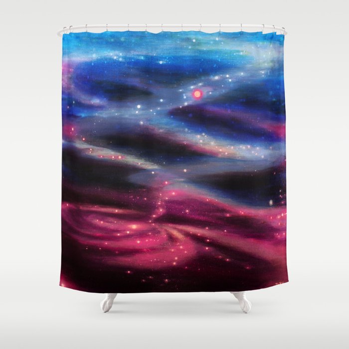 Universe Reflected Shower Curtain