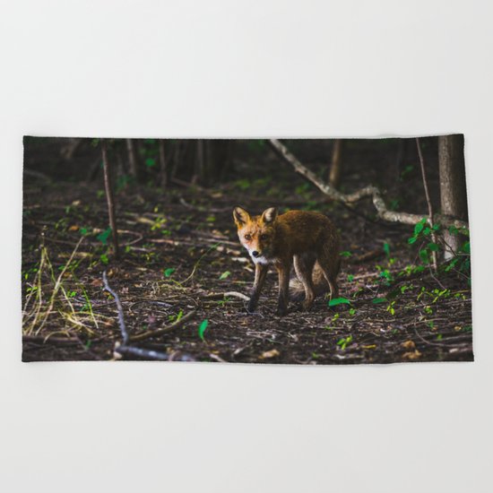 Silver fox Beach Towel