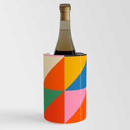 Geometric abstraction in colorful shapes   Wine Chiller