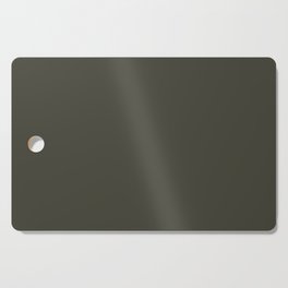 Dark Gray Solid Color Pantone Forest Night 19-0414 TCX Shades of Yellow Hues Cutting Board