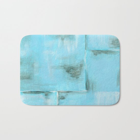 Frost, Abstract Art Painting Bath Mat