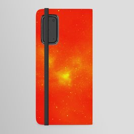 Orange Galaxy artwork | Unique original art by mazevoo| gift idea for kids, boys, girls Android Wallet Case