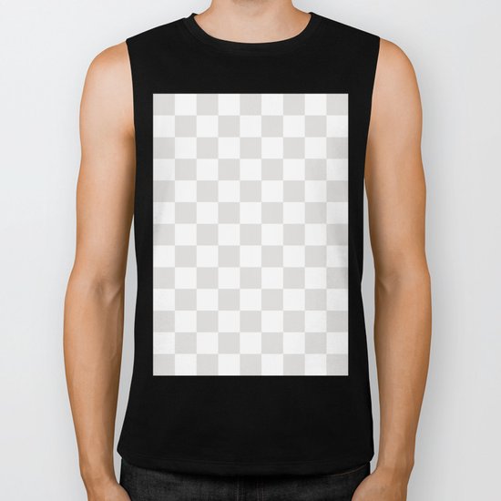 Checker (Platinum/White) Biker Tank