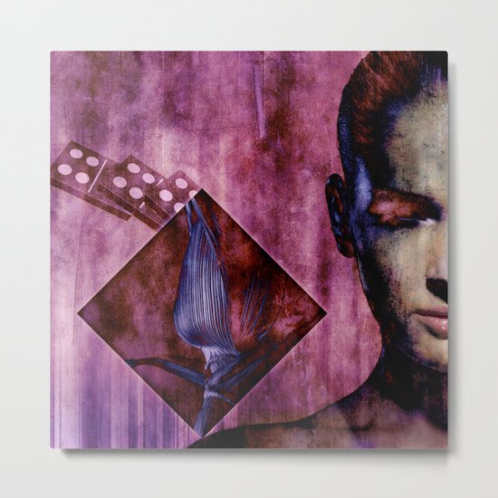 MIND GAME - Woman's Face Metal Print