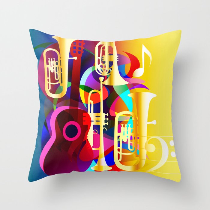 Music themed throw best sale pillows