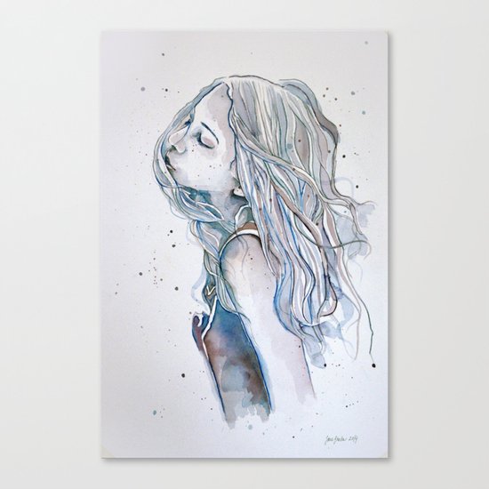 Breeze (variant II), watercolor painting Canvas Print