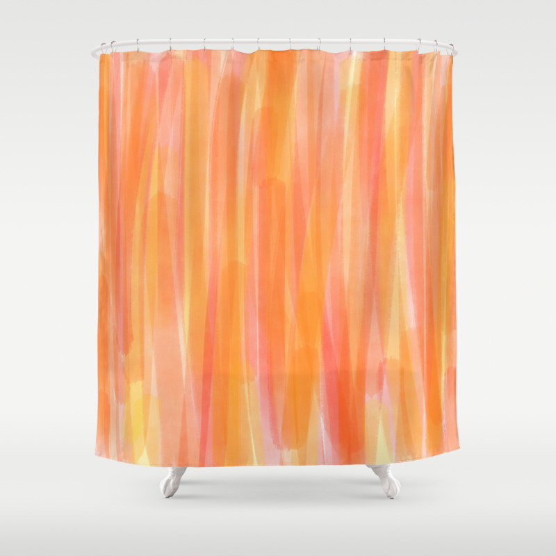 Sunset Red Orange And Yellow Watercolor Shower Curtain By Justcarolina Society6 Happy halloween shower curtain waterproof fabric 72 orange black pumpkins. sunset red orange and yellow watercolor shower curtain by justcarolina
