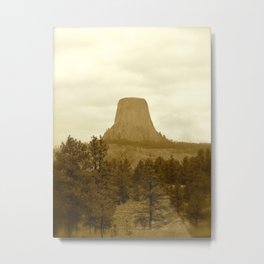 Devils Tower Metal Print | Landscape, Photo, Nature, Vintage 