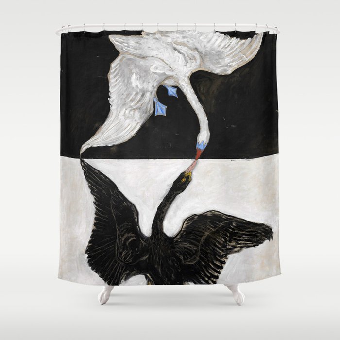 Hilma Af Klint The Swan No 1 Restored Shower Curtain