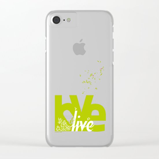 Love & Live (leaves 2) Clear iPhone Case