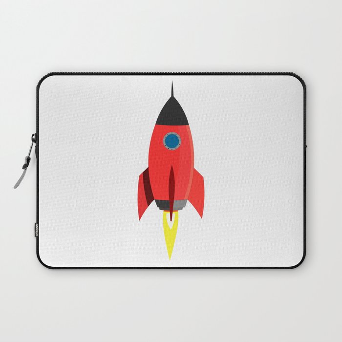 Red Rocket Blast Off Laptop Sleeve