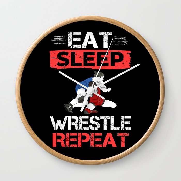 Wrestling Training Coach Team Fighter Sport Wall Clock