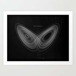 Lorenz Attractor/Butterfly Effect/Chaos Theory Diagram Art Print