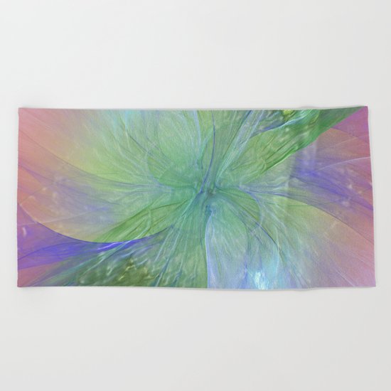 Mystic Warmth Abstract Fractal Beach Towel