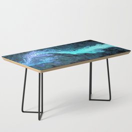 Blue and Purple fluid pour abstract  Coffee Table