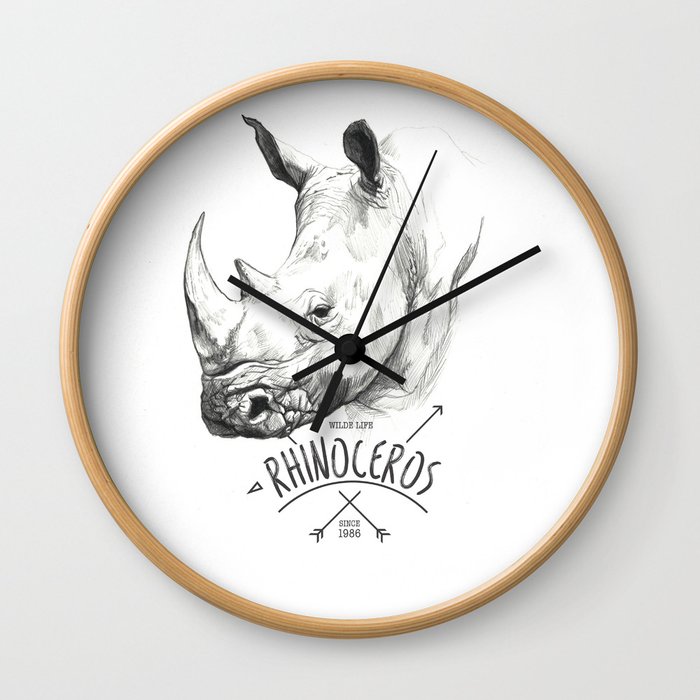 Rhinoceros Wall Clock