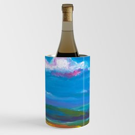 Meadow Hills Landscape Painting Wine Chiller
