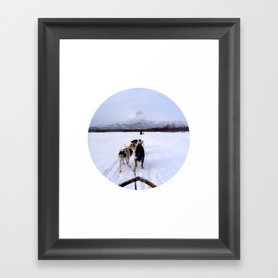 Telescope 7 husky Framed Art Print