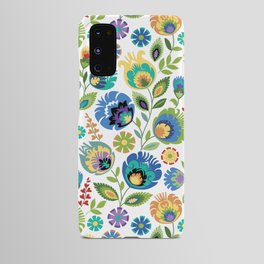 Wycinanki Floral on White Android Case