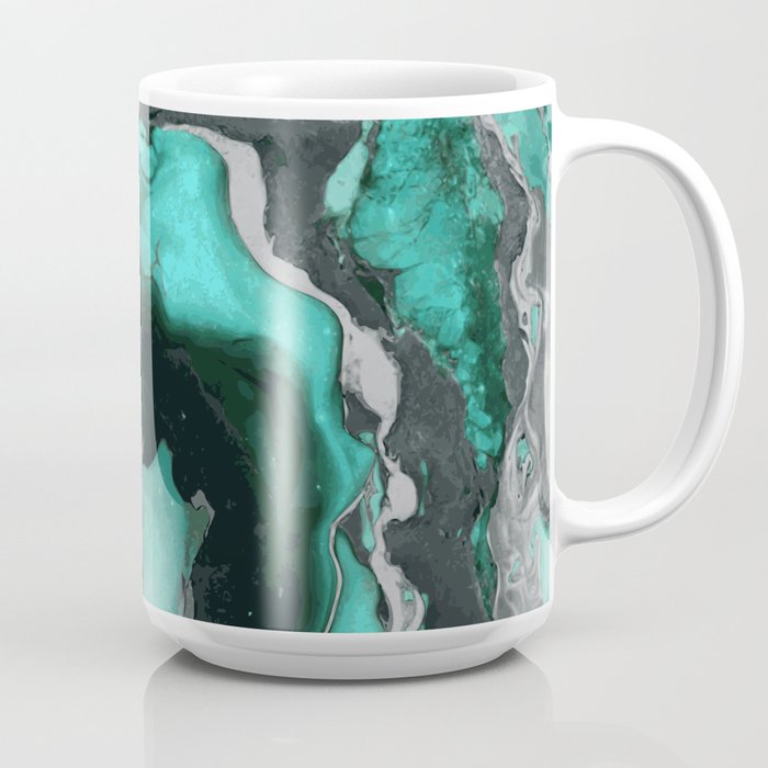 Ceramic Coffee Mug Original Abstract Art, Unique Artwork Coffee or Tea Mug  - Java Drip