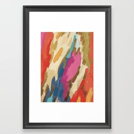 "Bark" Colorful Abstract Framed Art Print