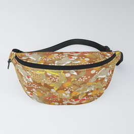 Japanese Koi pattern on Rust color backdrop Fanny Pack