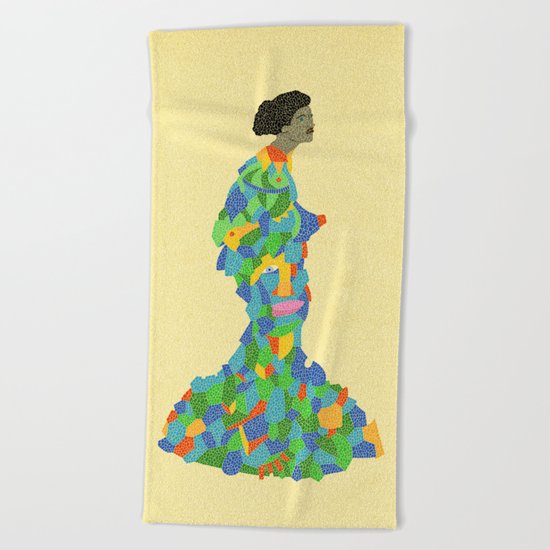 - geishaic beethoven - Beach Towel