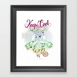 Keep Cool Rainbow Framed Art Print
