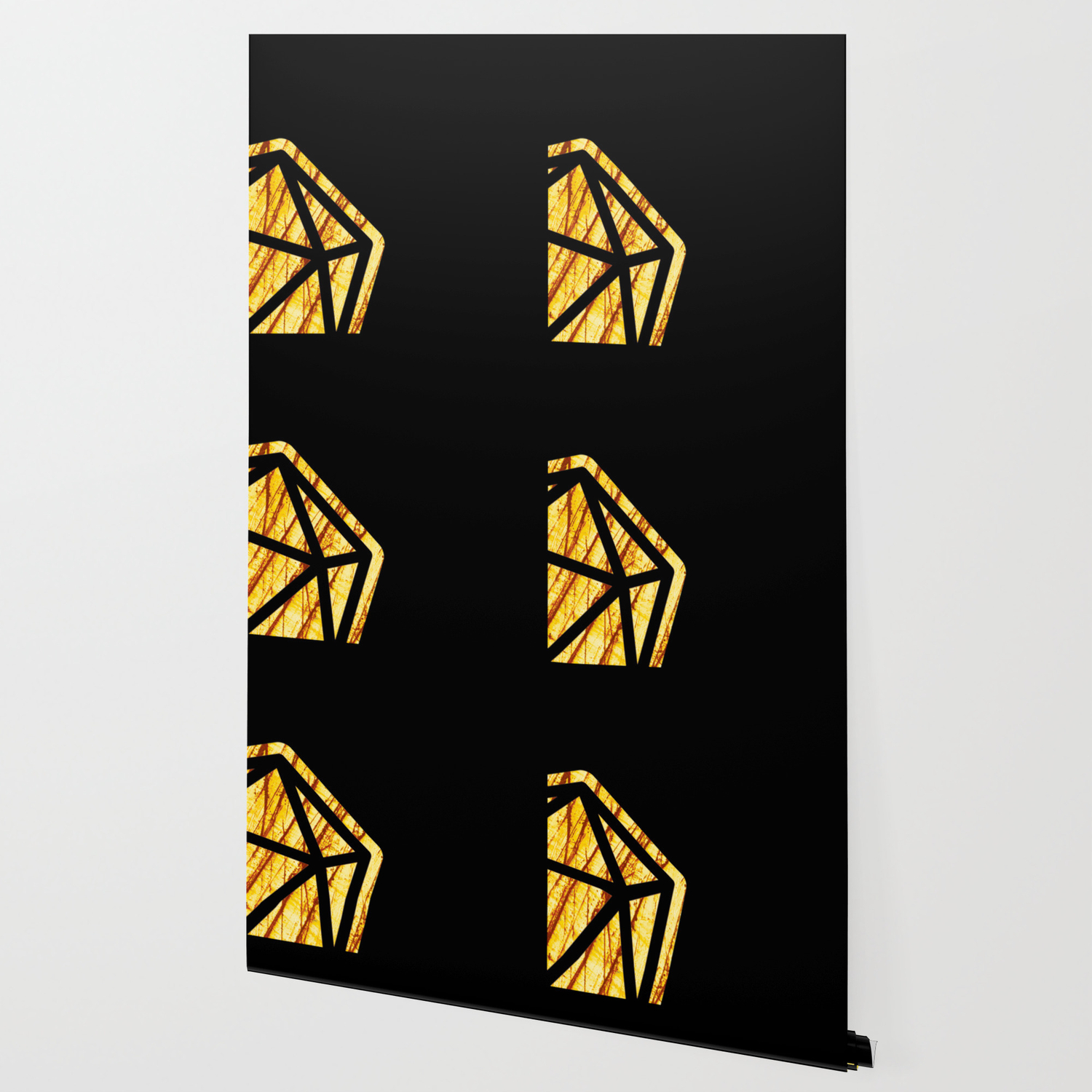 Dnd D20 Scratched Yellow Ambar Wallpaper By Asablo Society6