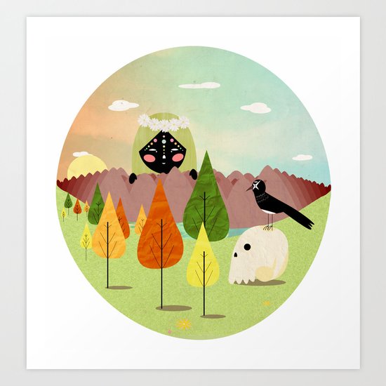 Good morning crow Art Print