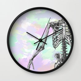 Groove Skeleton Wall Clock | People, Scary, Black and White, Illustration 