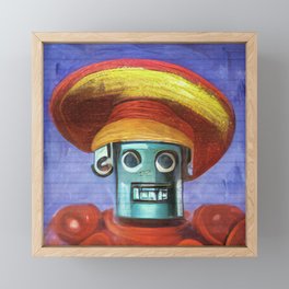 Mexican robot AI painting Framed Mini Art Print