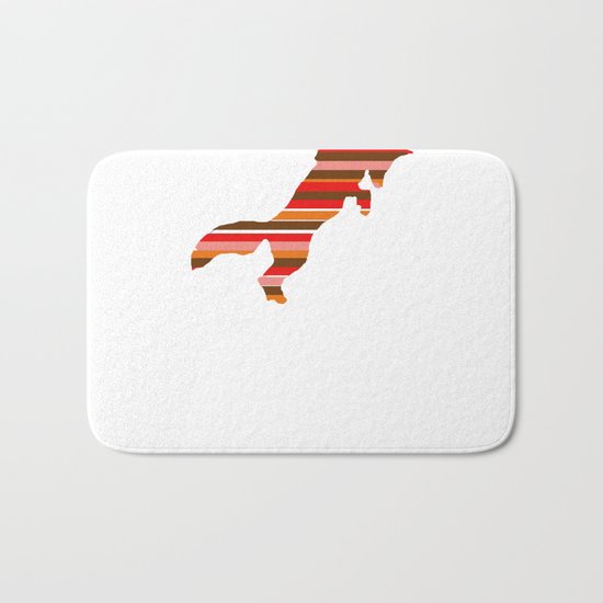 Fox Stripes Bath Mat