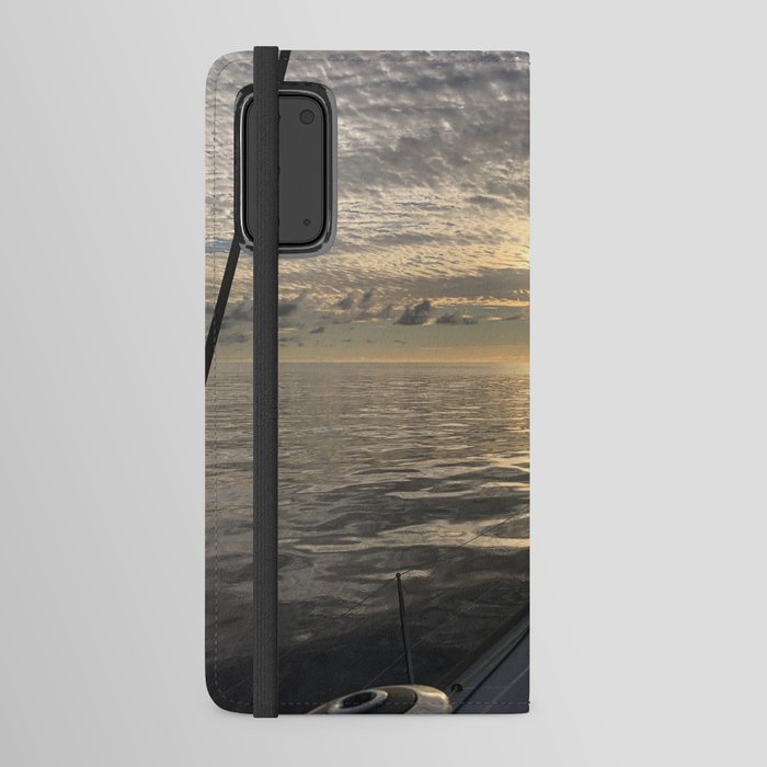 Sunrise aboard L'Aventure in the Bahamas Android Wallet Case
