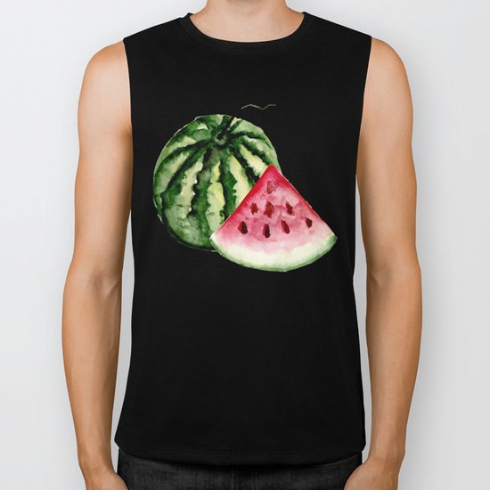 Watermelon pattern. Biker Tank
