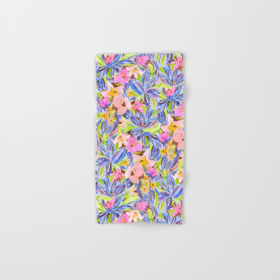 Flaunting Floral Periwinkle Hand & Bath Towel