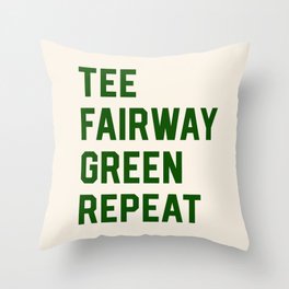 Golf Clubs Balls Cute Funny Tee Fairway Graphic Retirement Throw Pillow