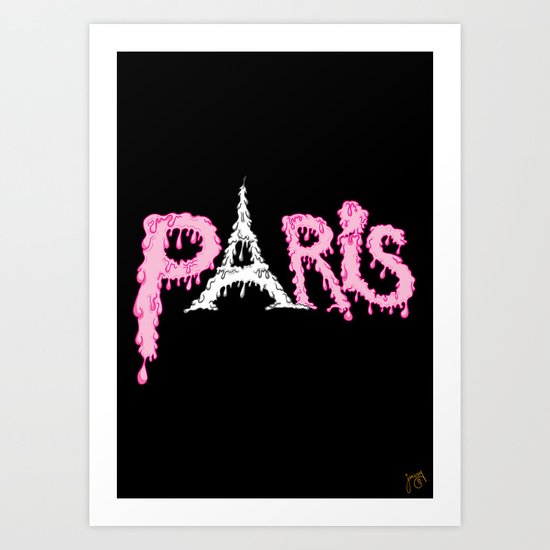 Paris is melting.... Art Print