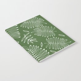 Tropical leaf pattern Notebook