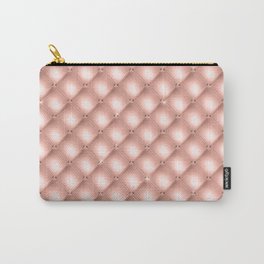 Glam Rose Gold Tufted Pattern Carry-All Pouch