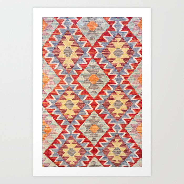 Turkish Carpet | Colorful Woven Design Art Print | Cappadocia Travel Photography Art Print