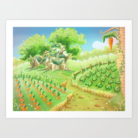Carotte deluxe, concept art Art Print