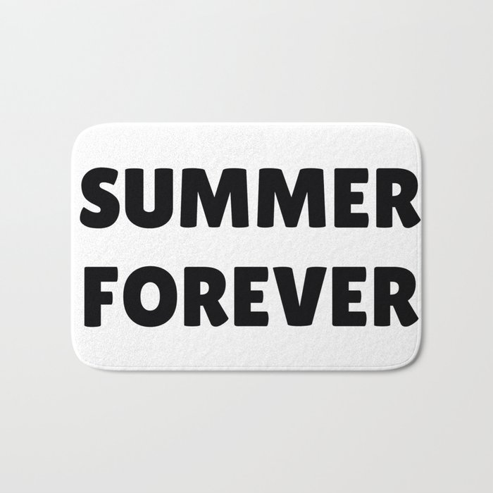 Summer Forever in Black Bath Mat
