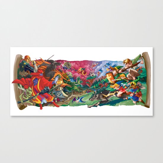 Zelda Mash Up Canvas Print